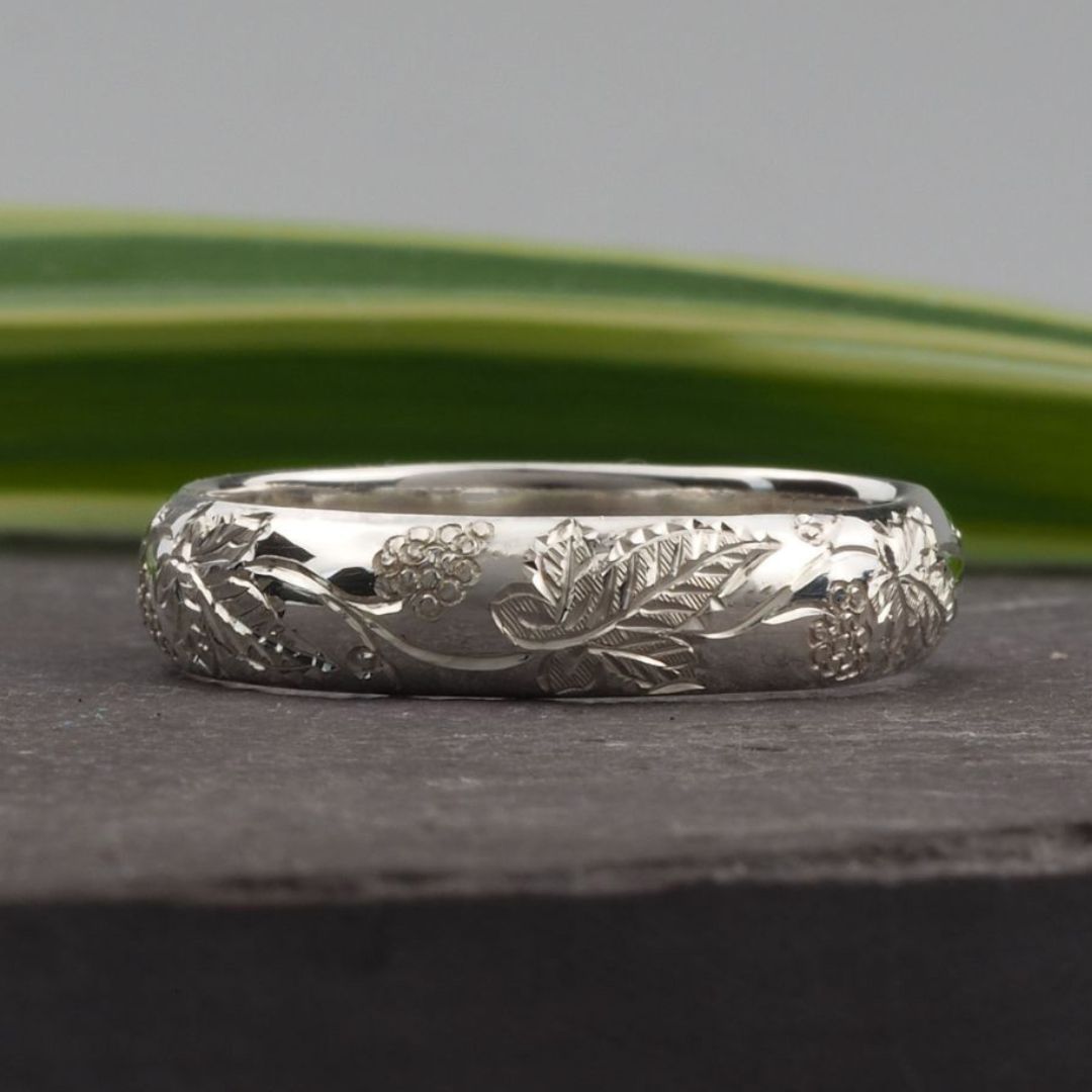 Etched newest band ring