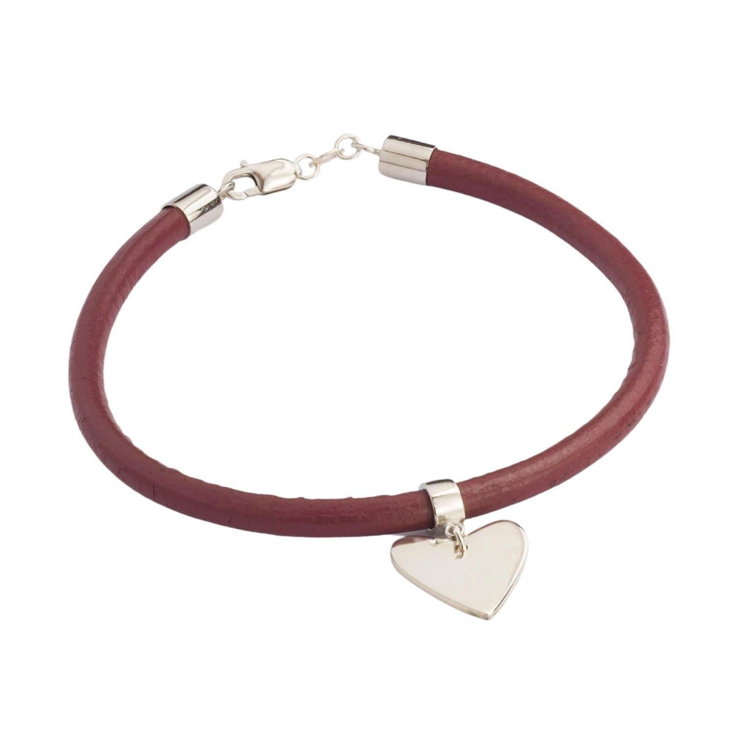 Ladies personalised leather on sale bracelet