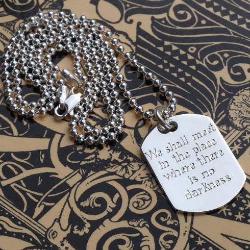 Personalised Silver Mens Plain Dog Tag Engraved