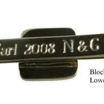 Personalised Sterling Silver Mother of Pearl Tieslide Engraved