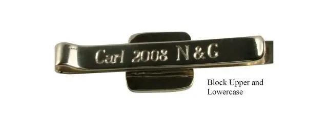 Personalised Sterling Silver Mother of Pearl Tieslide Engraved